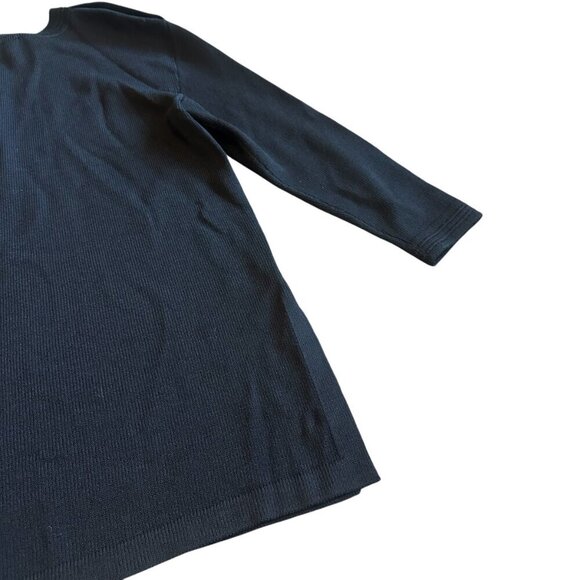 St. John Collection x Marie Gray Black Pullover Sweater Oversized Gold Buttons - Picture 10 of 11